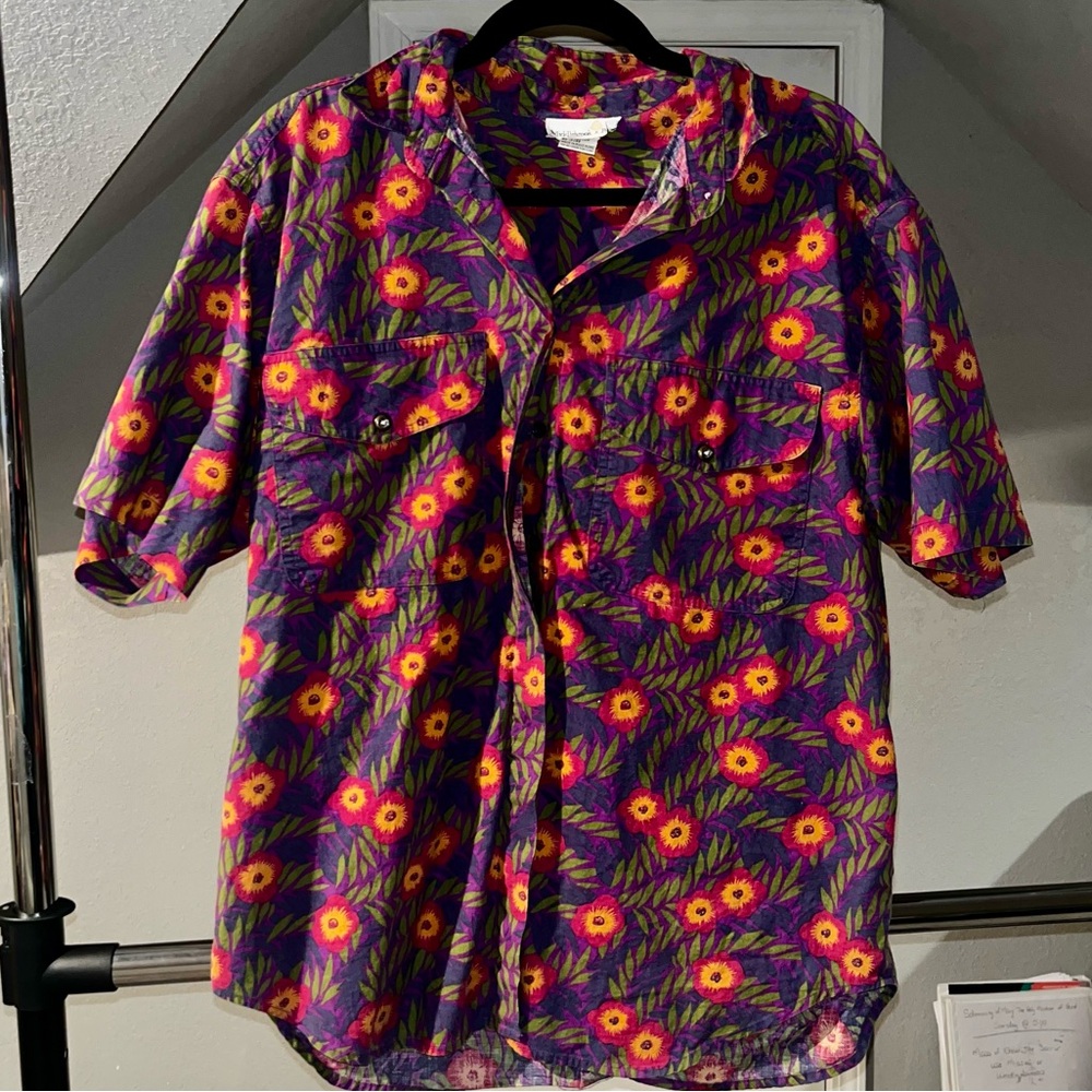 Vintage Vivid Button-Down Shirt